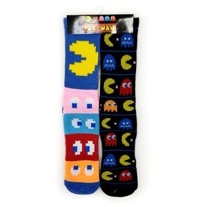 Pac-Man Crew Socks Mens Womens Retro Video Game 80s 90s 2 Pairs Fun Novelty Gift